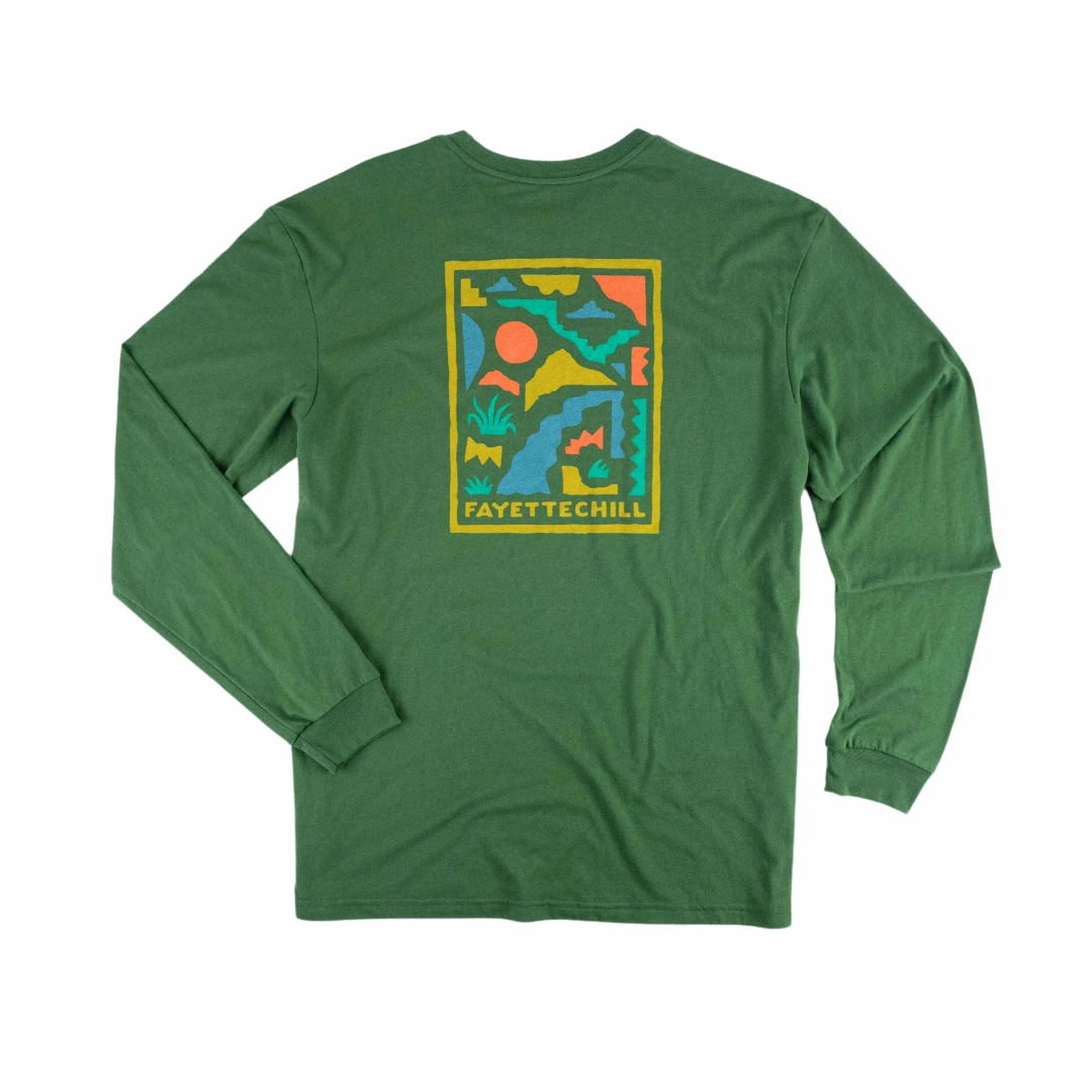 Breathable Cotton Tailored Silhouette Abstract Ozark LS