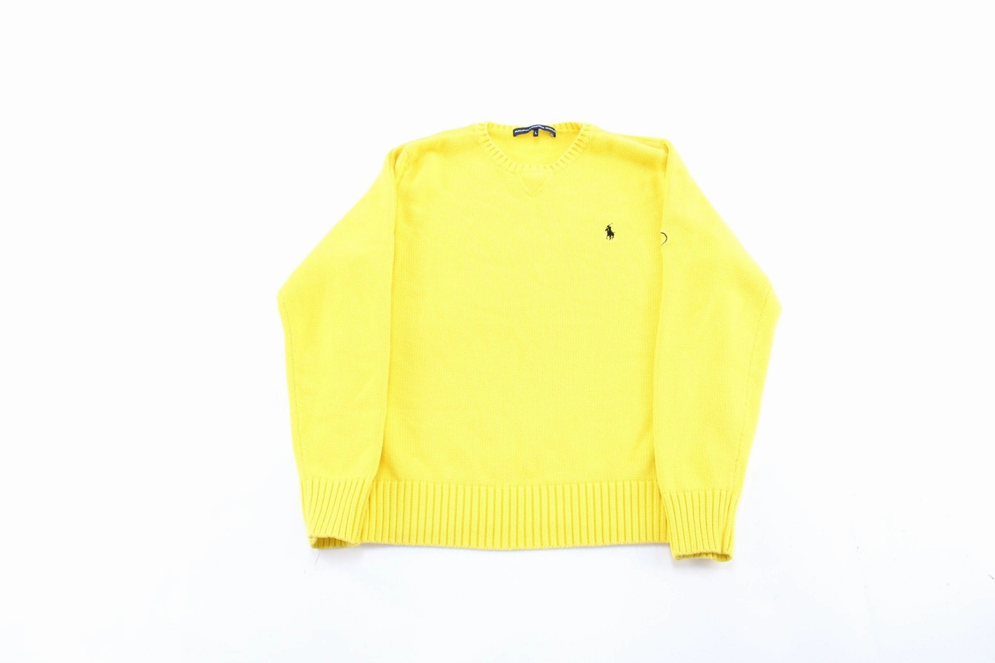 Chill Wear Women's Ralph Lauren Embroidered Logo Yellow Sweater
