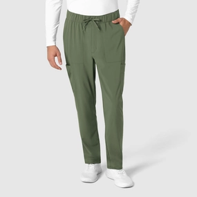 RENEW Men's Tapered Scrub Pant - Olive Ultra Soft Inner Layer