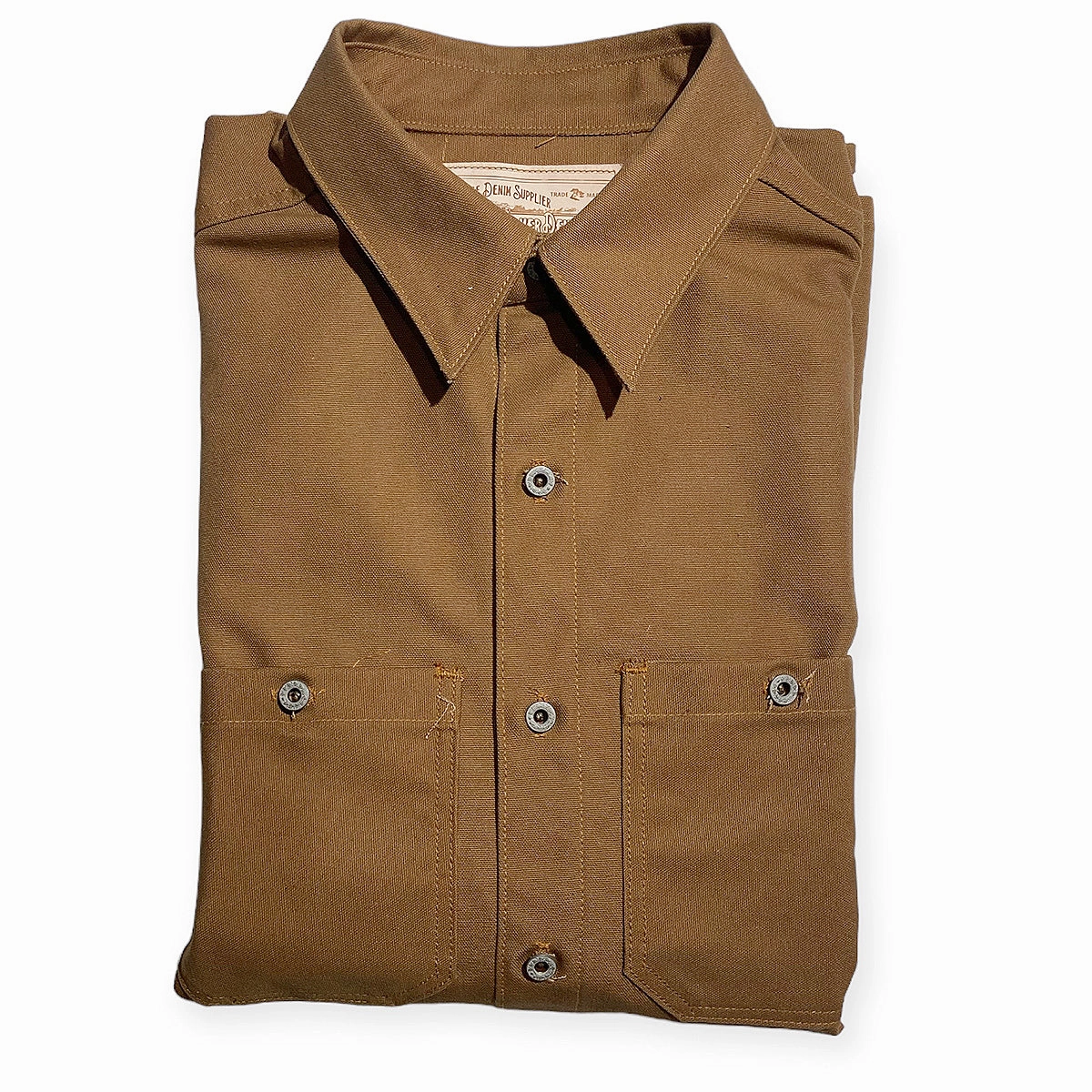 Versatile Clothing All-Season Wear 12oz USA Duck Canvas [ Various Colors } "WORKSHIRT" Ochre