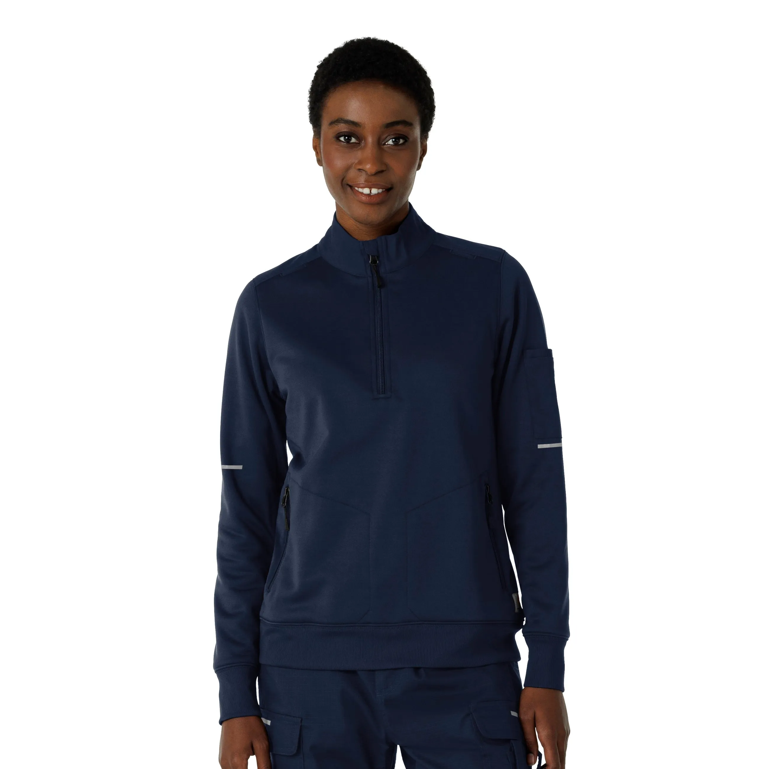 Carhartt Rugged Flex RSCU Women's Half Zip - Dark Navy FlexibleCuff