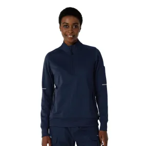 Carhartt Rugged Flex RSCU Women's Half Zip - Dark Navy Roll Up Sleeve System