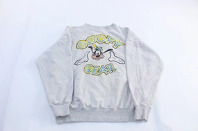 90's Mickey Unlimited Goofy Gear Graphic Sweatshirt appropriate for hiking