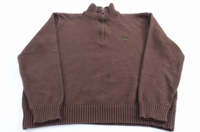 Polo by Ralph Lauren Embroidered Logo Brown Pullover Sweater Cozy All Day product chambray casualness