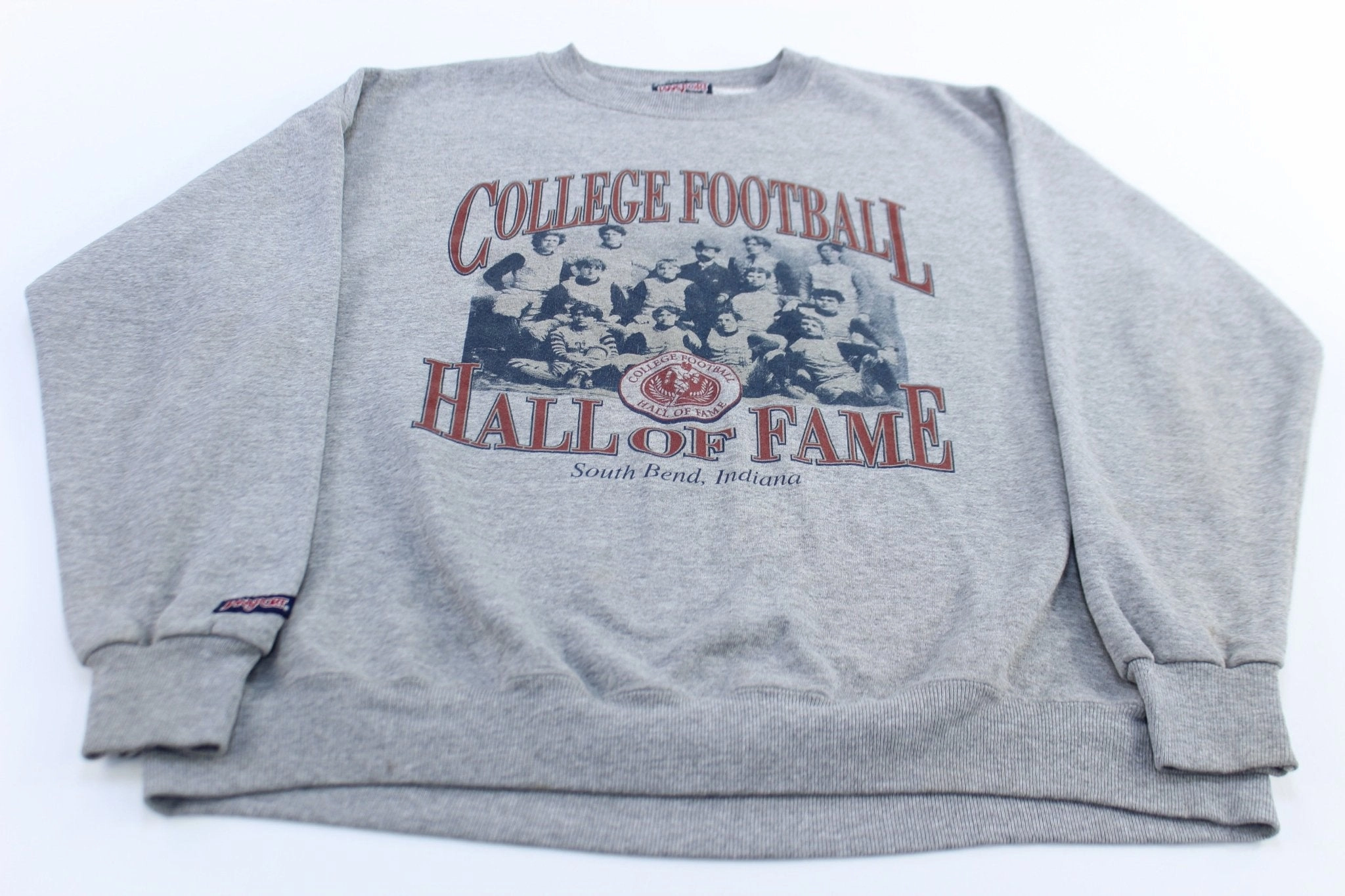Wrinkle-Resistant 90's College Football Hall of Fame South Bend, Indiana Graphic Sweatshirt
