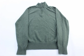 Tommy Hilfiger Embroidered Logo Green Pullover Sweater product customization