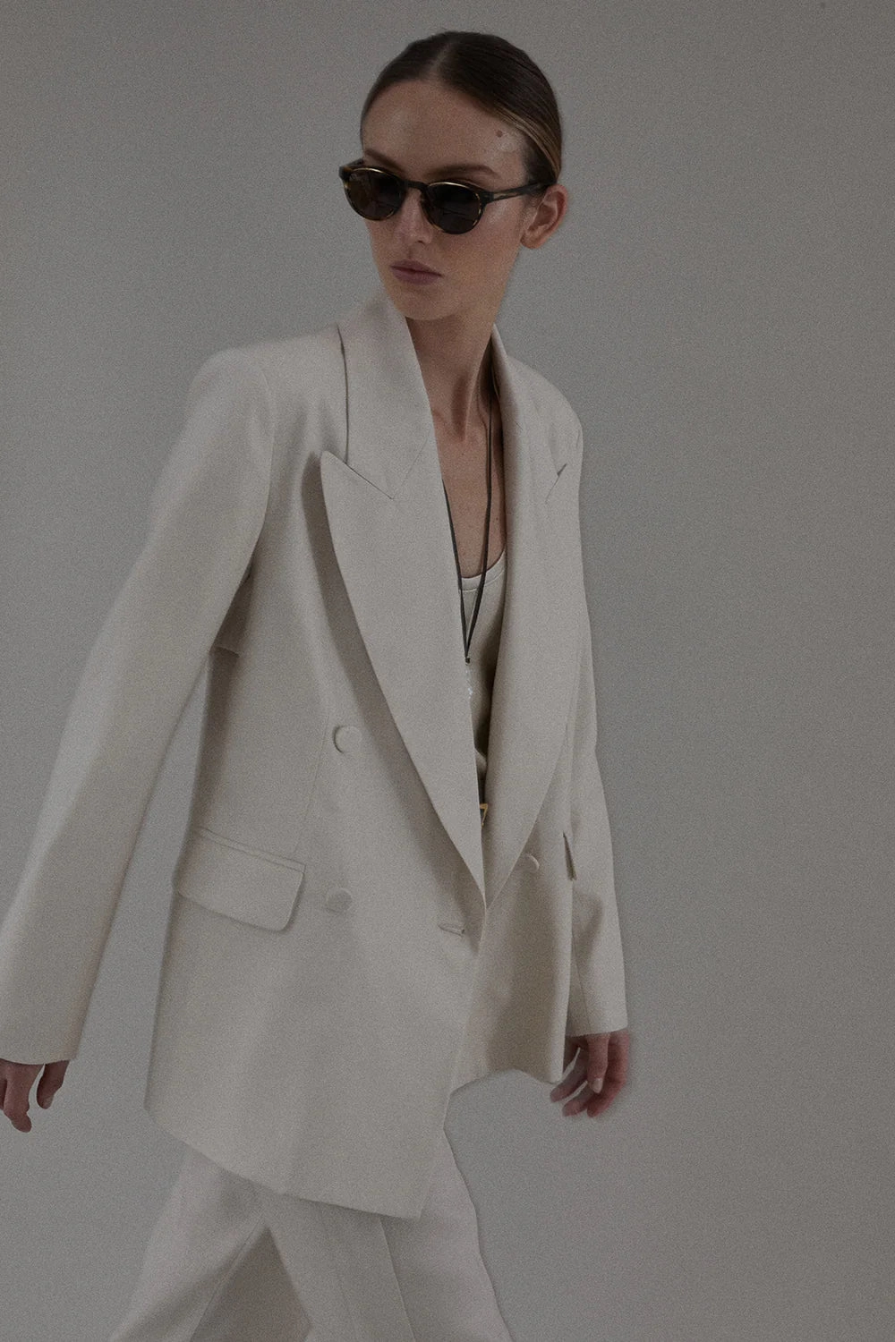 custom design Chic Business Wear Costanza Blazer in Oyster