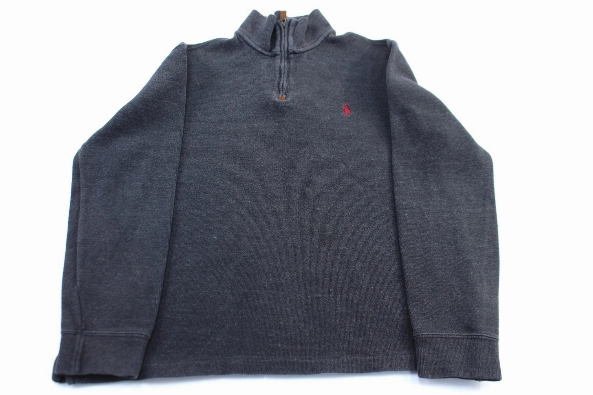 duck cloth product sporty style statement Polo by Ralph Lauren Embroidered Logo Grey Zip Up Sweater