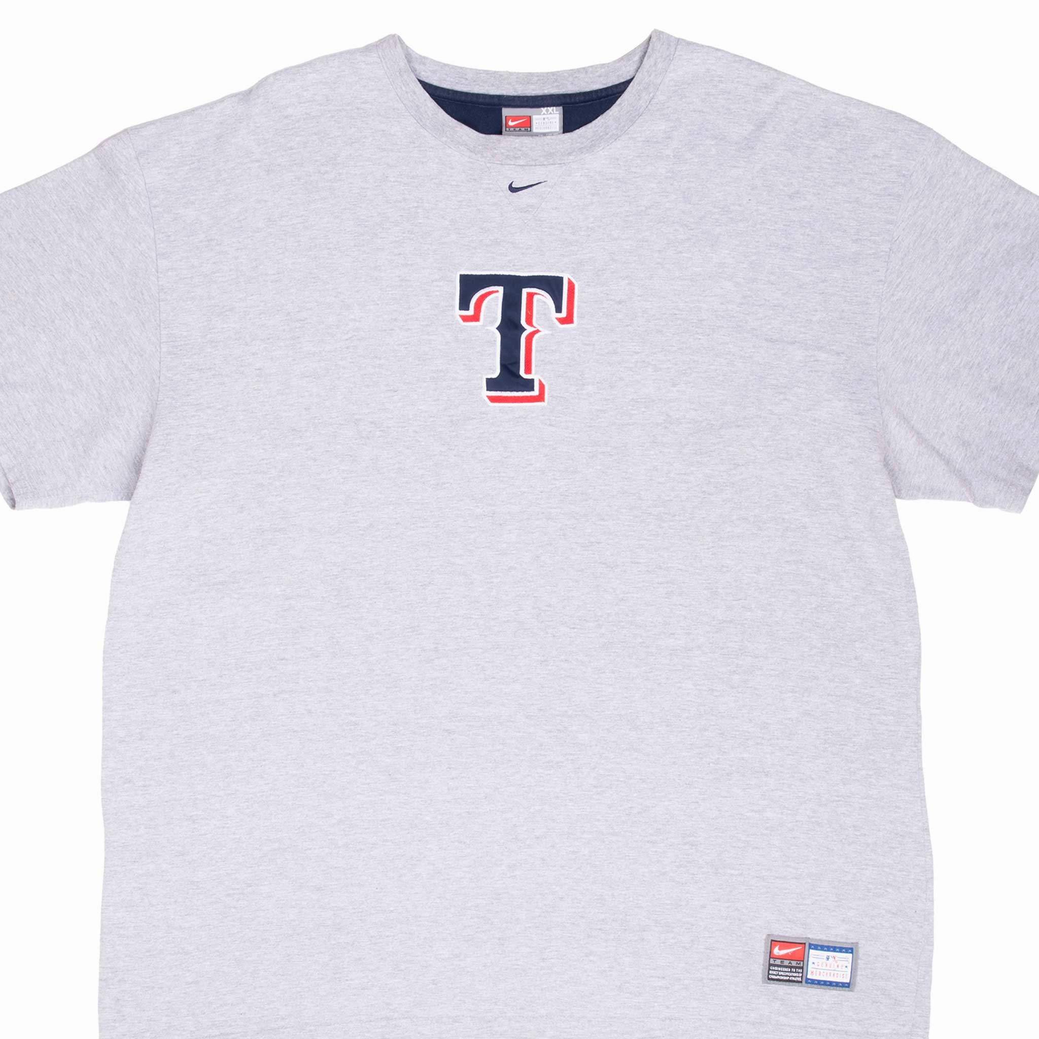 VINTAGE NIKE MLB TEXAS RANGER EMBROIDERED TEE SHIRT 1990S 2XL Airflow Ventilation System