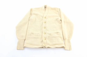 50's Chick & Chester Knitted Cardigan Chambray Rough texture