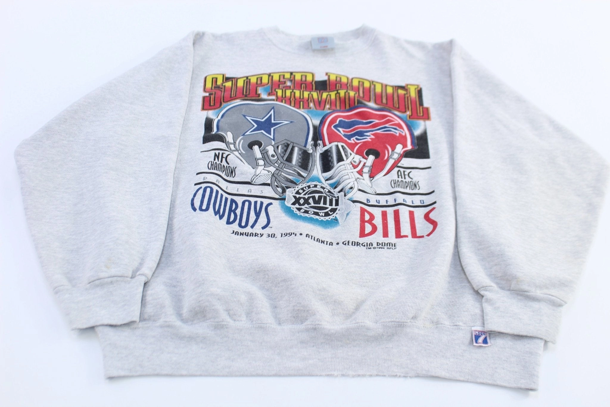 Simple Fashion Cozy Everyday 1994 Super Bowl XXVIII Dallas Cowboys Vs Buffalo Bills Sweatshirt
