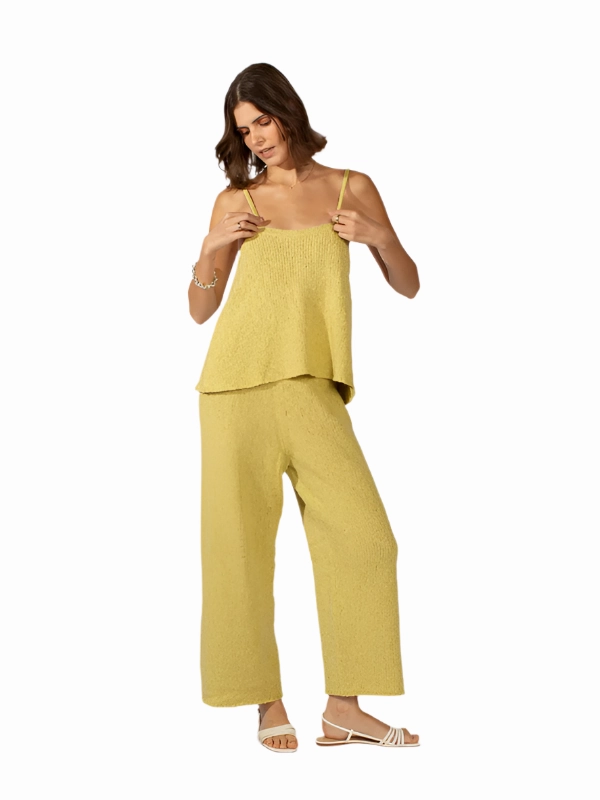 Leigh Lounge Pant in Citrus Travel Warmth