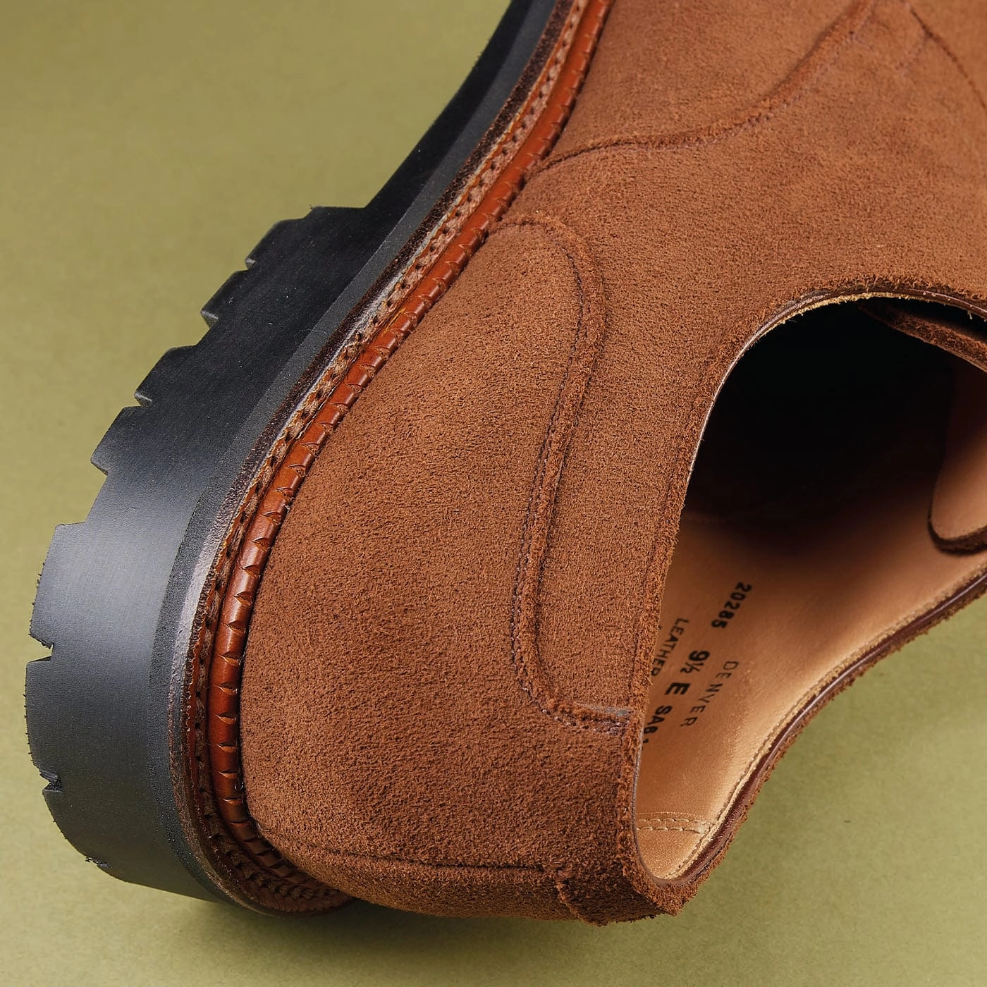 Subtle Texture Neat Look Denver Tobacco Deer Skin Suede