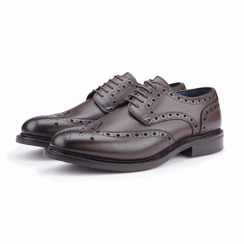 Derby Brogue - Dark Brown All Purpose Steady Grip