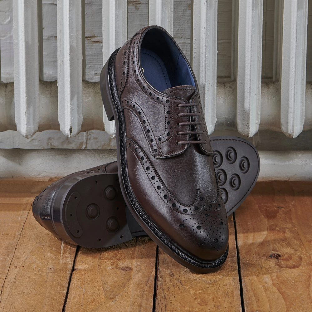 Derby Brogue - Dark Brown City Motion Leather Walk