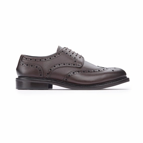 Derby Brogue - Dark Brown Polished Detail Soft Insole