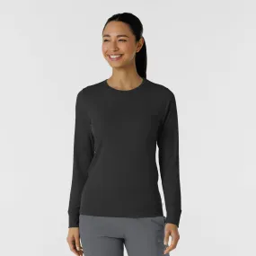 Temperature Control Technology Warm Fabric Women's Essential Layer Long Sleeve - Black