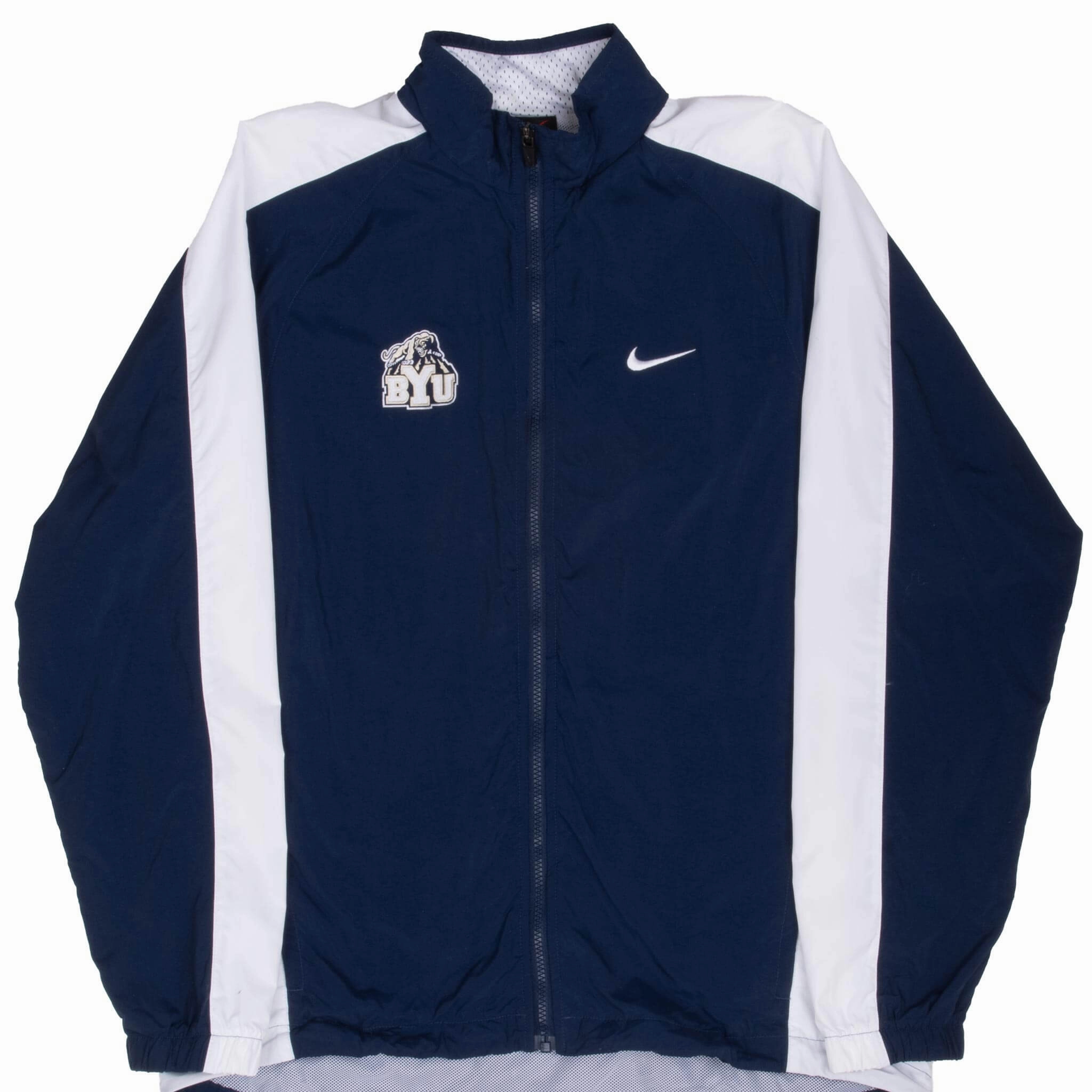 Esteem VINTAGE NIKE BYU BRIGHAM YOUNG WINDBREAKER JACKET 1990S MEDIUM MADE IN USA
