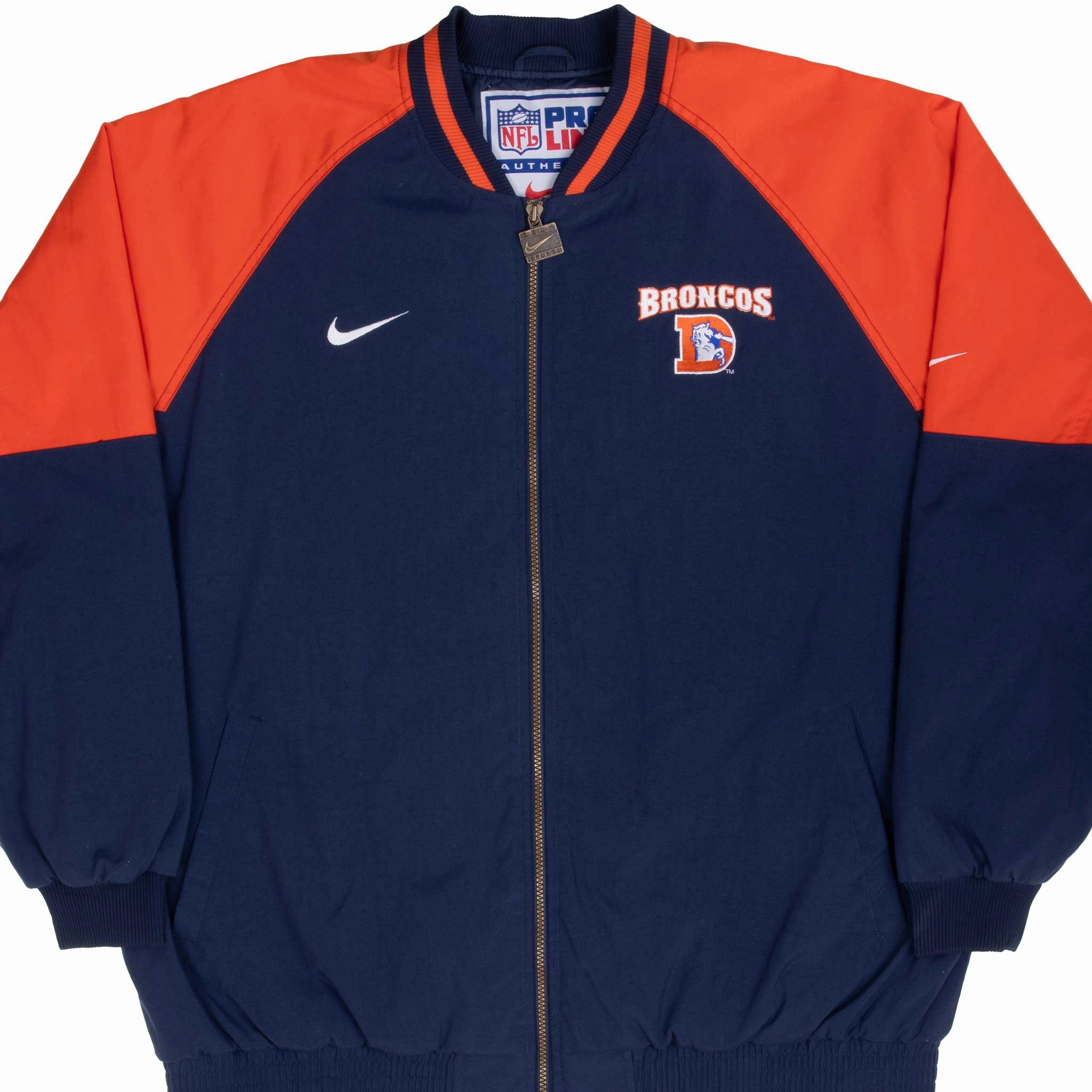 VINTAGE NIKE NFL DENVER BRONCOS BOMBER JACKET 1990S SIZE 2XL scarf Help