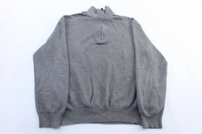 Urban Sporty Polo by Ralph Lauren Embroidered Logo Grey Pullover Sweater