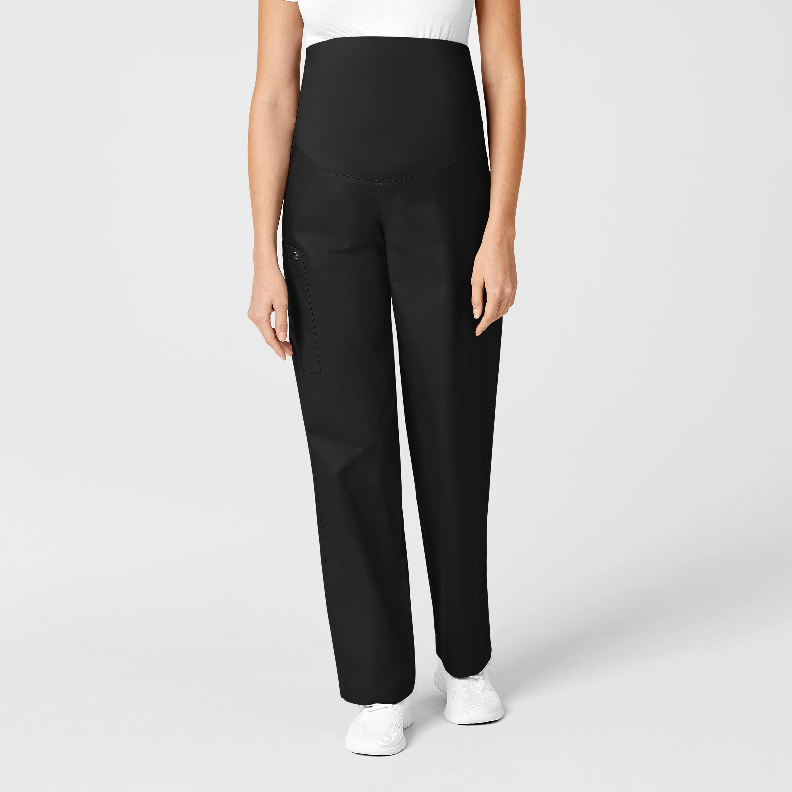 WonderWORK Maternity Cargo Scrub Pant - Black Cozy Style