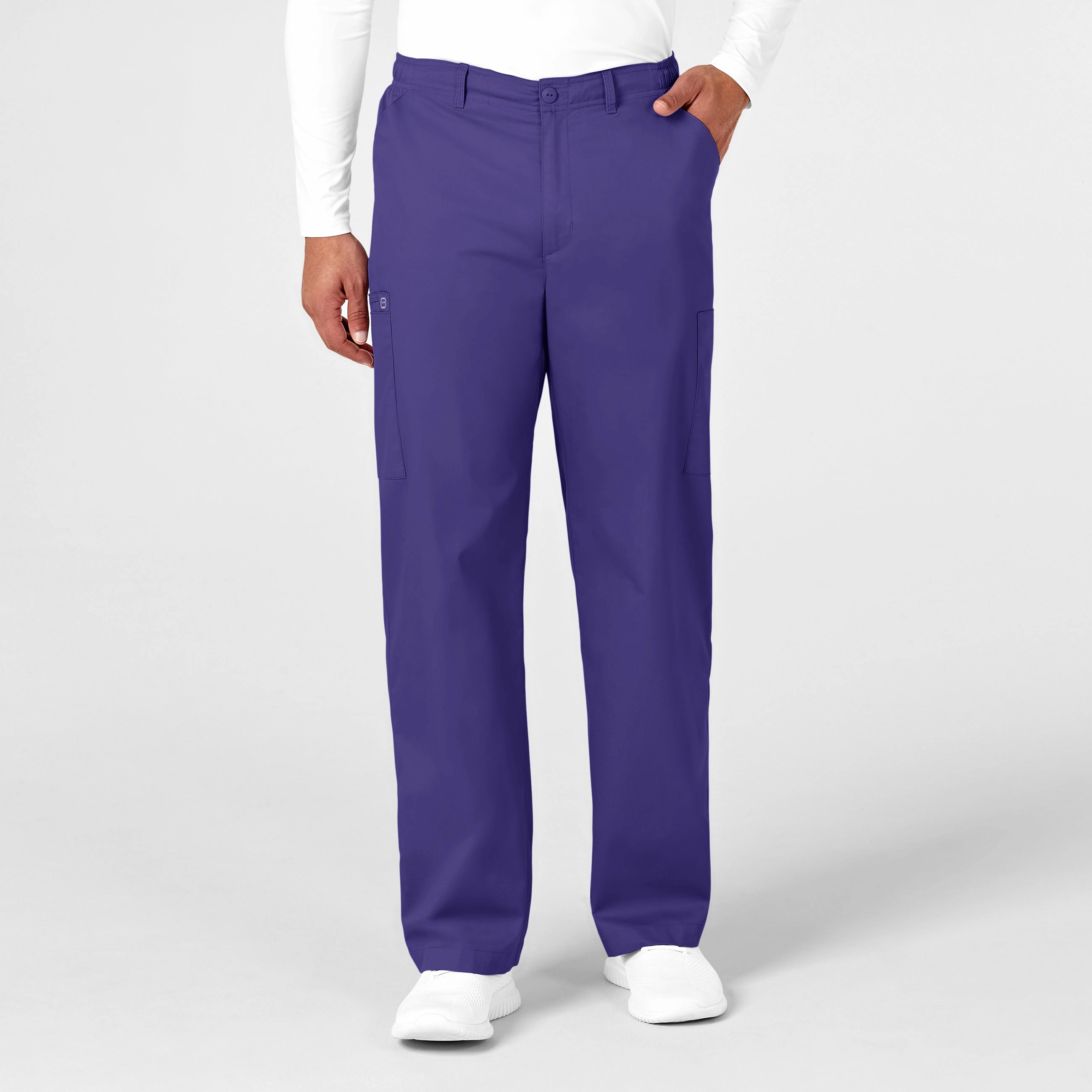 WonderWORK Men's Cargo Scrub Pant - Grape Soft Support