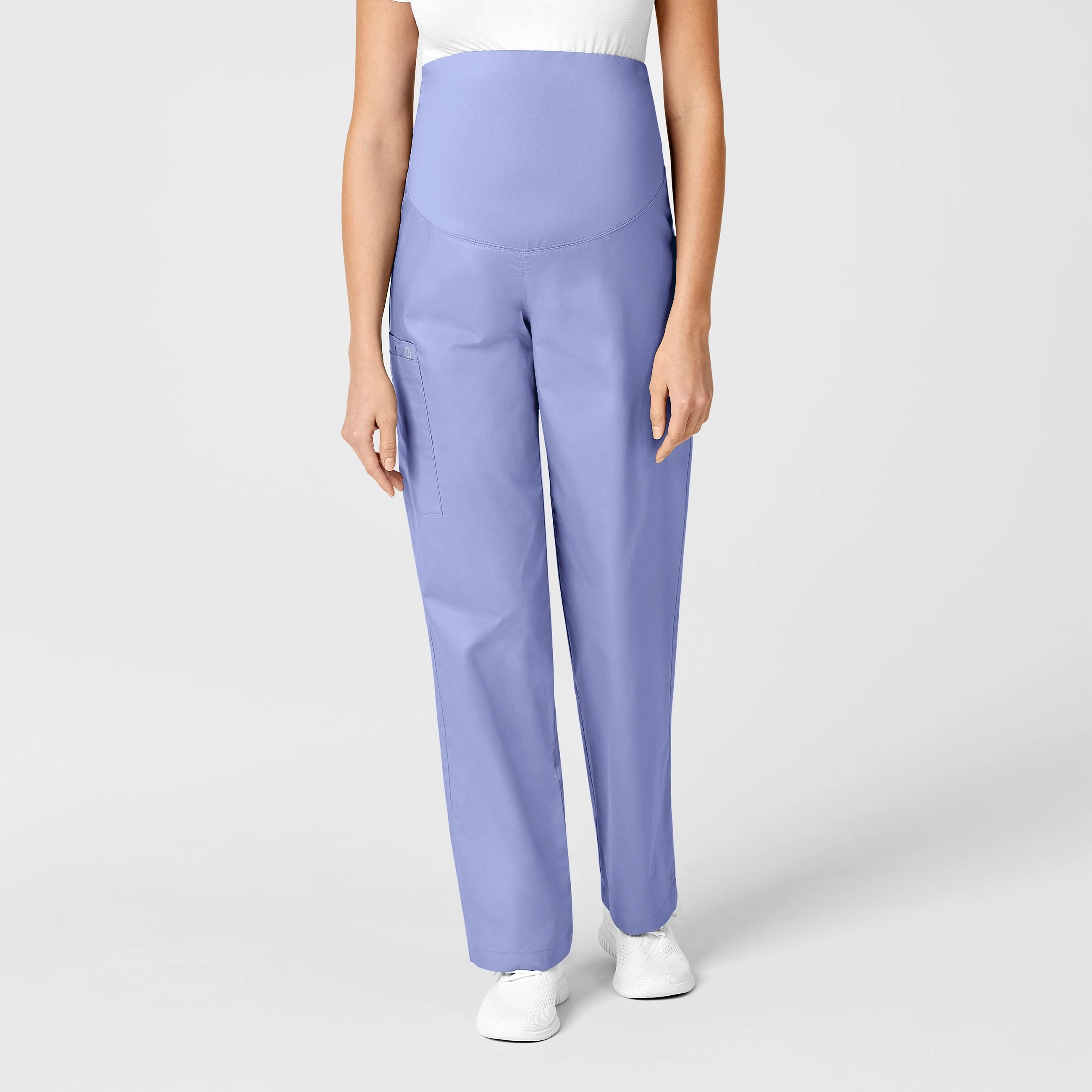 Heat Dissipating WonderWORK Maternity Cargo Scrub Pant - Ceil Blue
