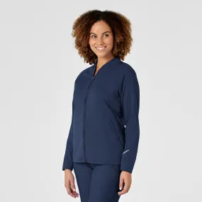 Summer Dress Women's Fleece Full Zip Jacket - Navy