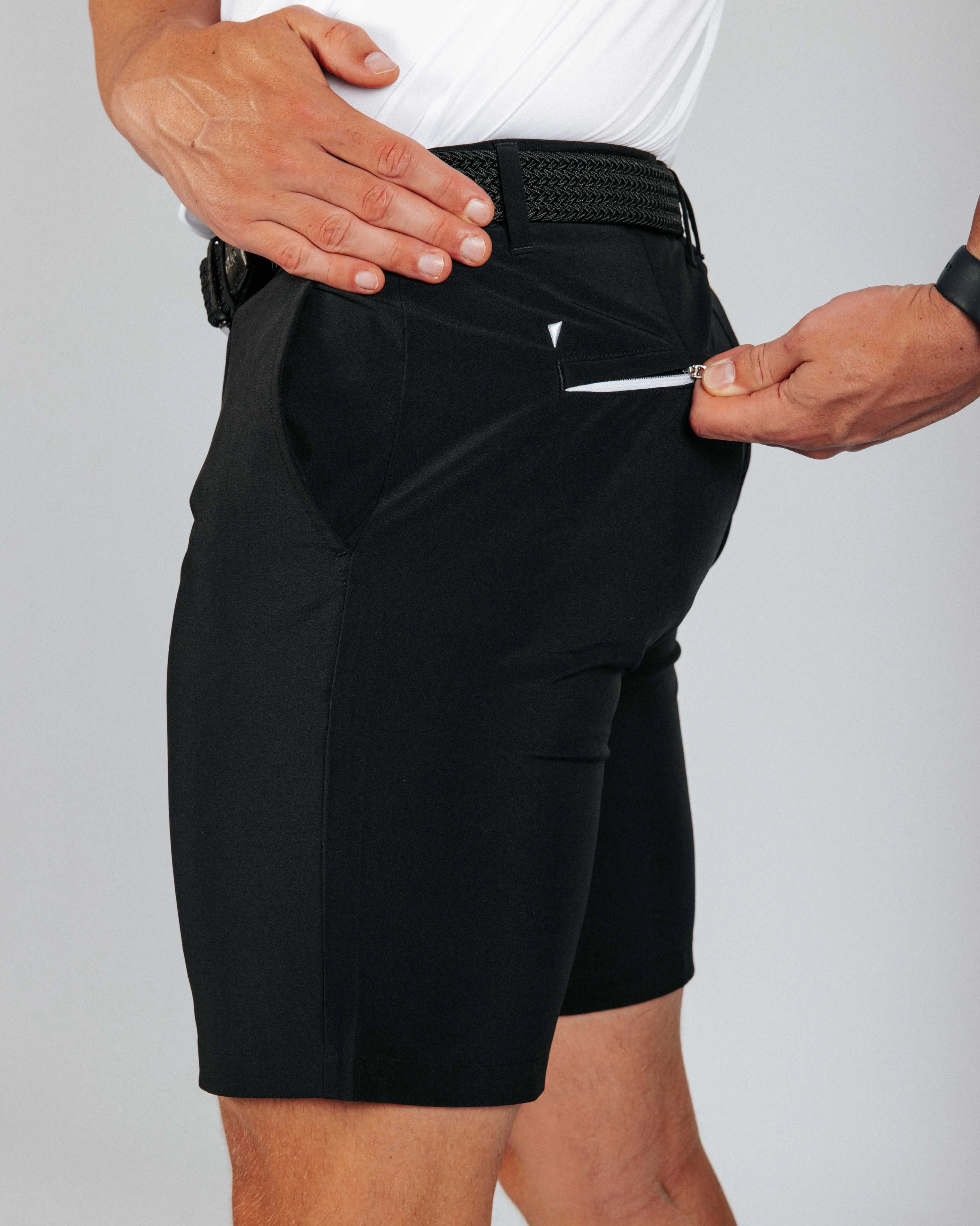 mountain style Men's Black Golf Shorts