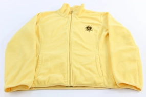 product polka dot playfulness Women's Lauren Ralph Lauren Embroidered Yellow Fleece Full Zip Sweater