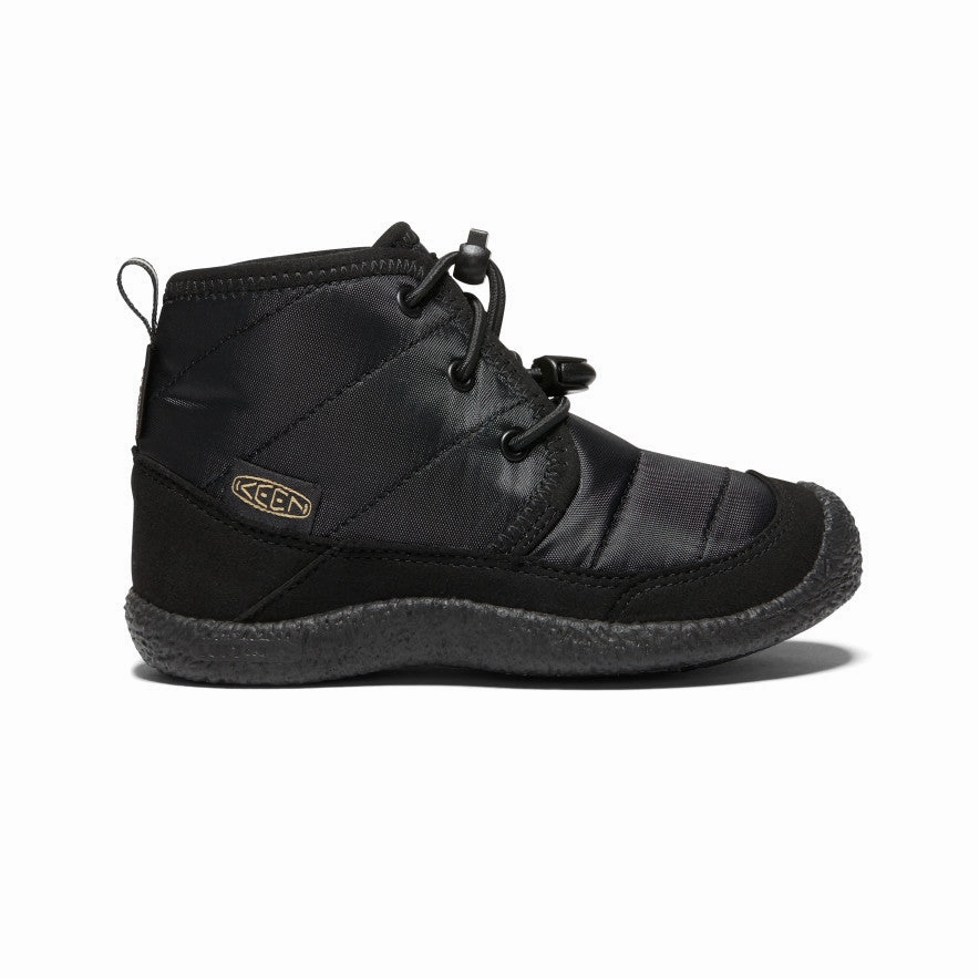 Little Kids' Howser II Waterproof Chukka  |  Black/Black Supportive midsole FlexGrooves