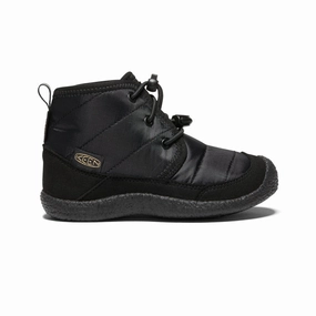 Little Kids' Howser II Waterproof Chukka  |  Black/Black Supportive midsole FlexGrooves