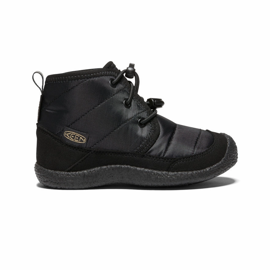 Comfortable Heel Little Kids' Howser II Waterproof Chukka  |  Black/Black