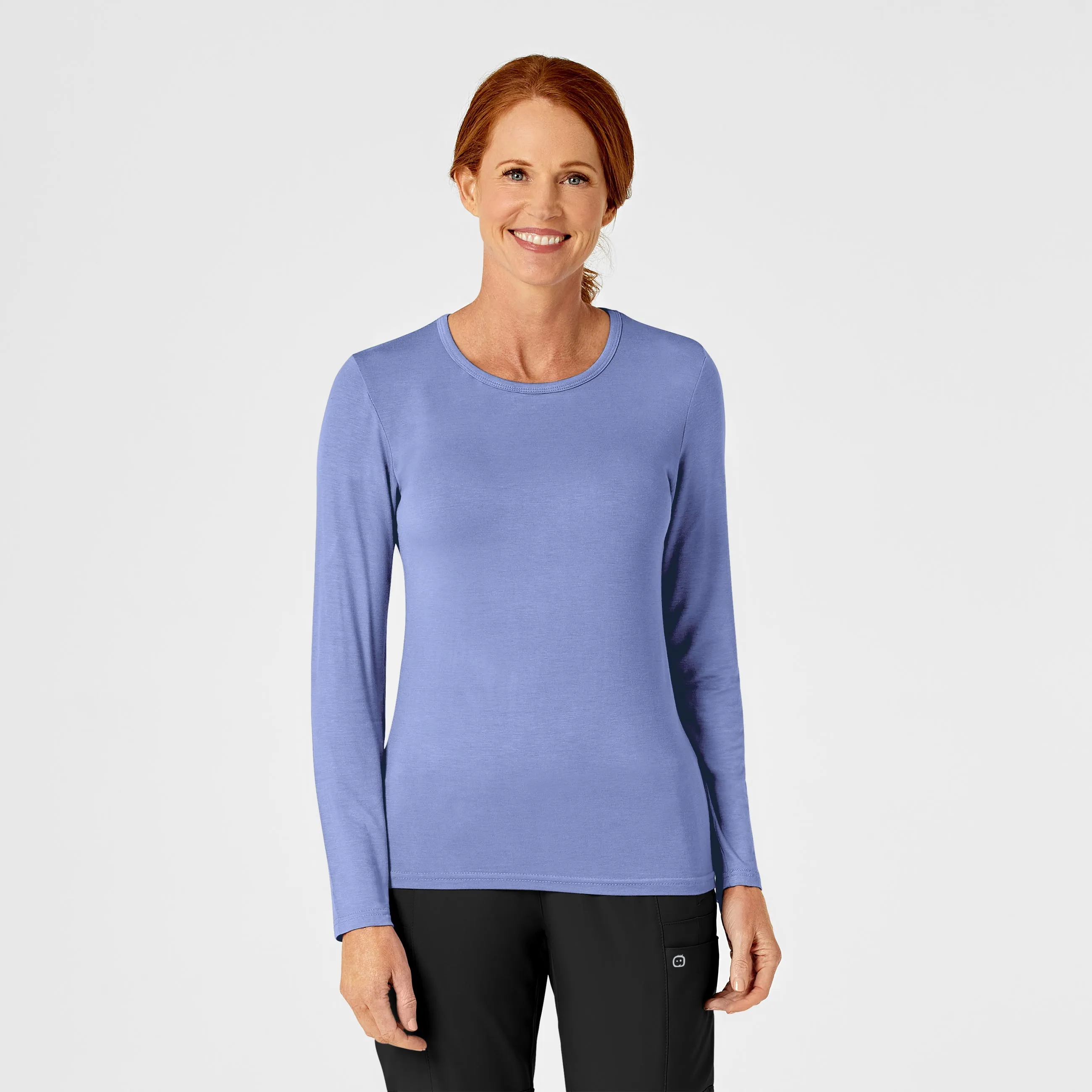 Long Sleeve Silky Tee - Ceil Blue Relaxed Tee NonFadeFinish