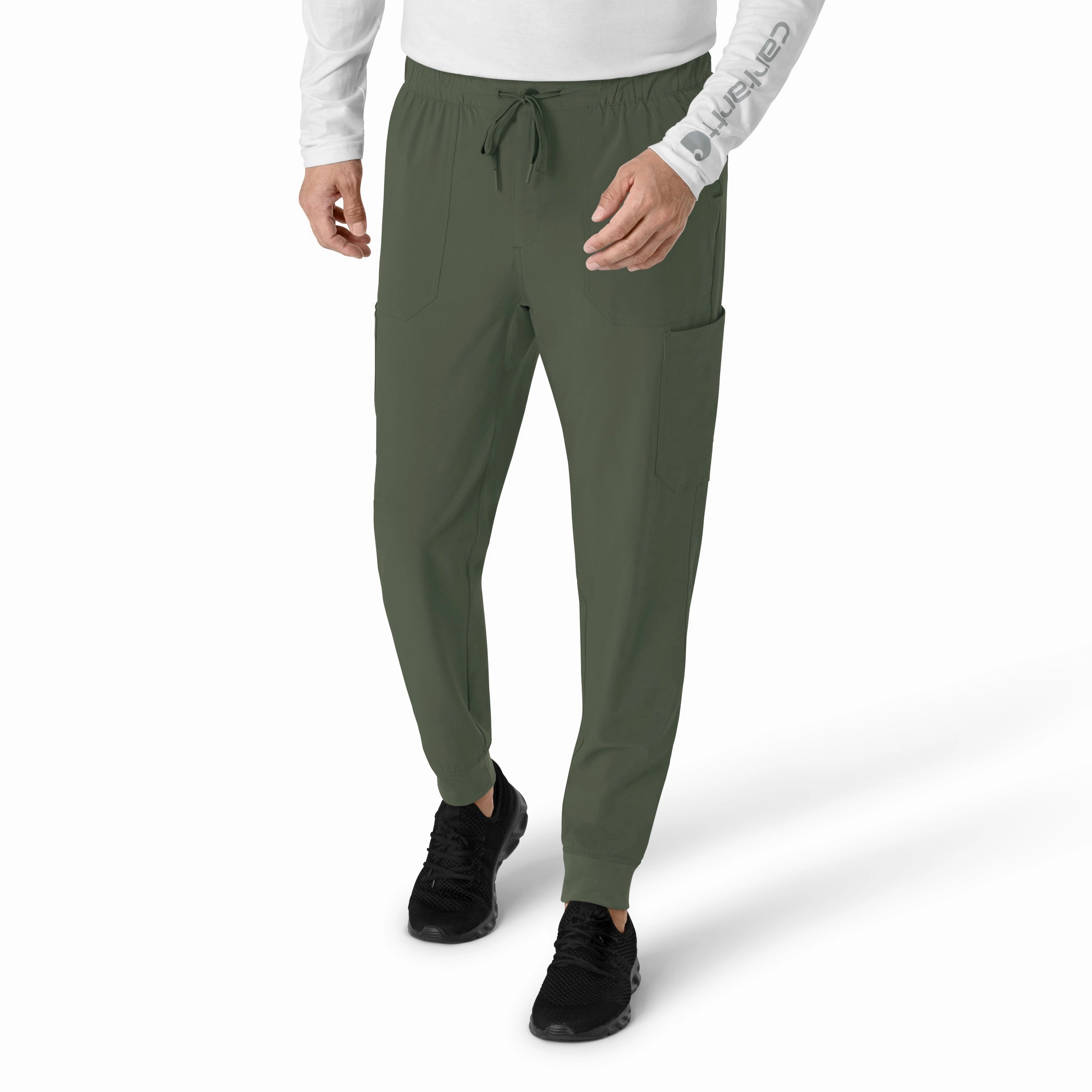 Odor Control Treatment Carhartt Force Cross-Flex Men's Jogger Scrub Pant - Olive