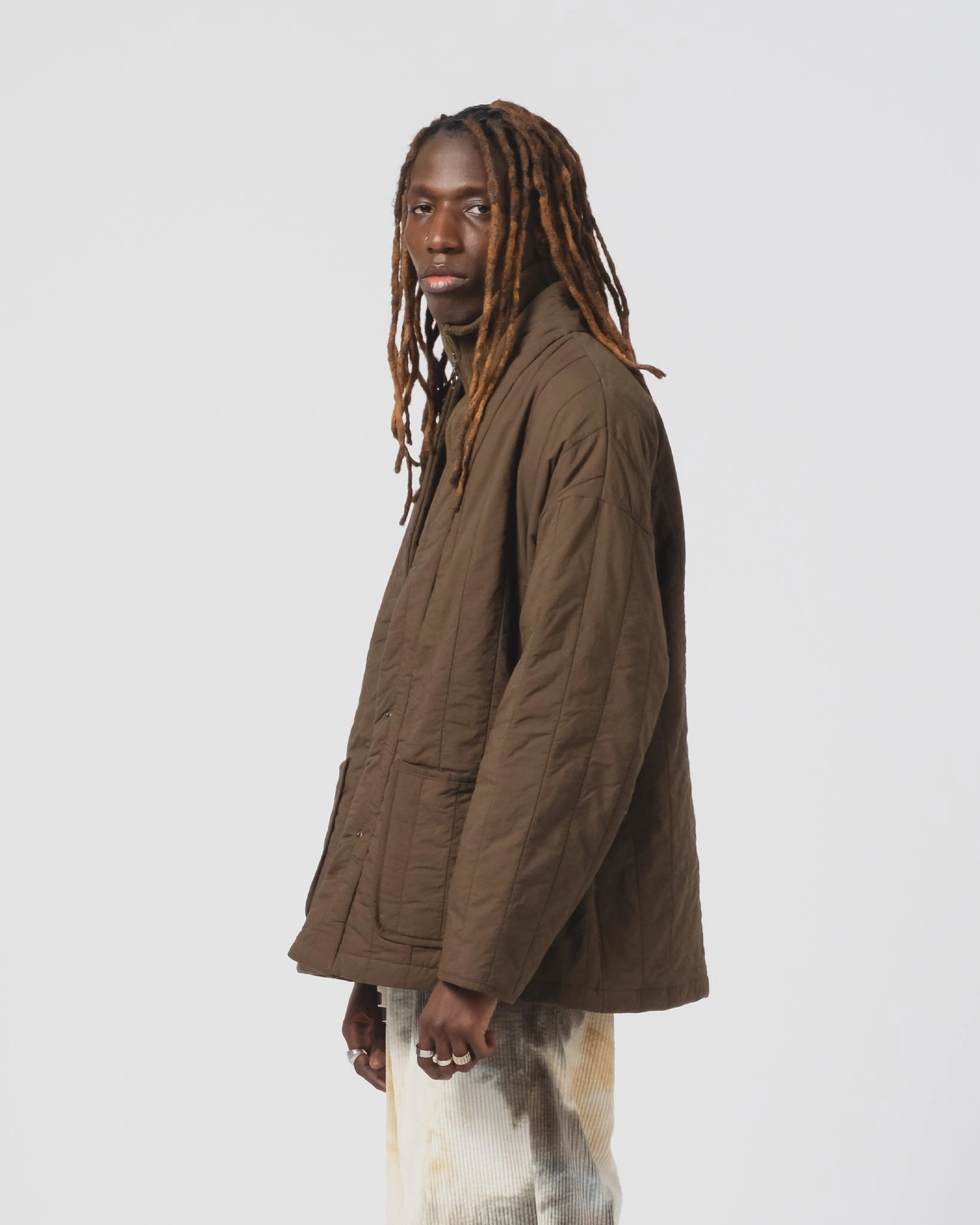 Edo Jacket Quilted Cotton Java Brown Quick Adjust Straps Weather Ready