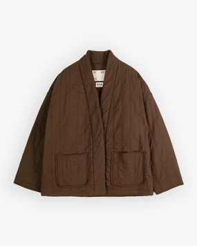 ThermalRetention Light Reflective Edo Jacket Quilted Cotton Java Brown
