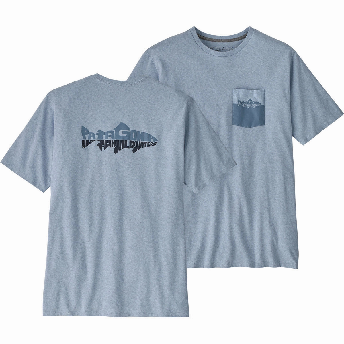 Stylish Comfort Breathable Cotton Men's Wild Waterline Pocket Responsibili-Tee