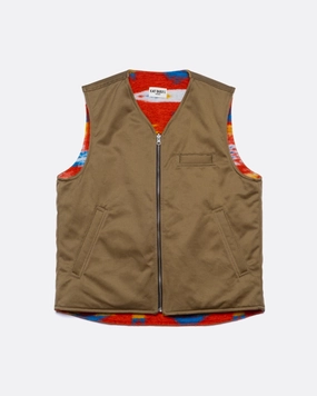 Ltd. Edition Deck Vest Joshua Wool Drap/Red Relaxed Cut Noise Reducing Fabric