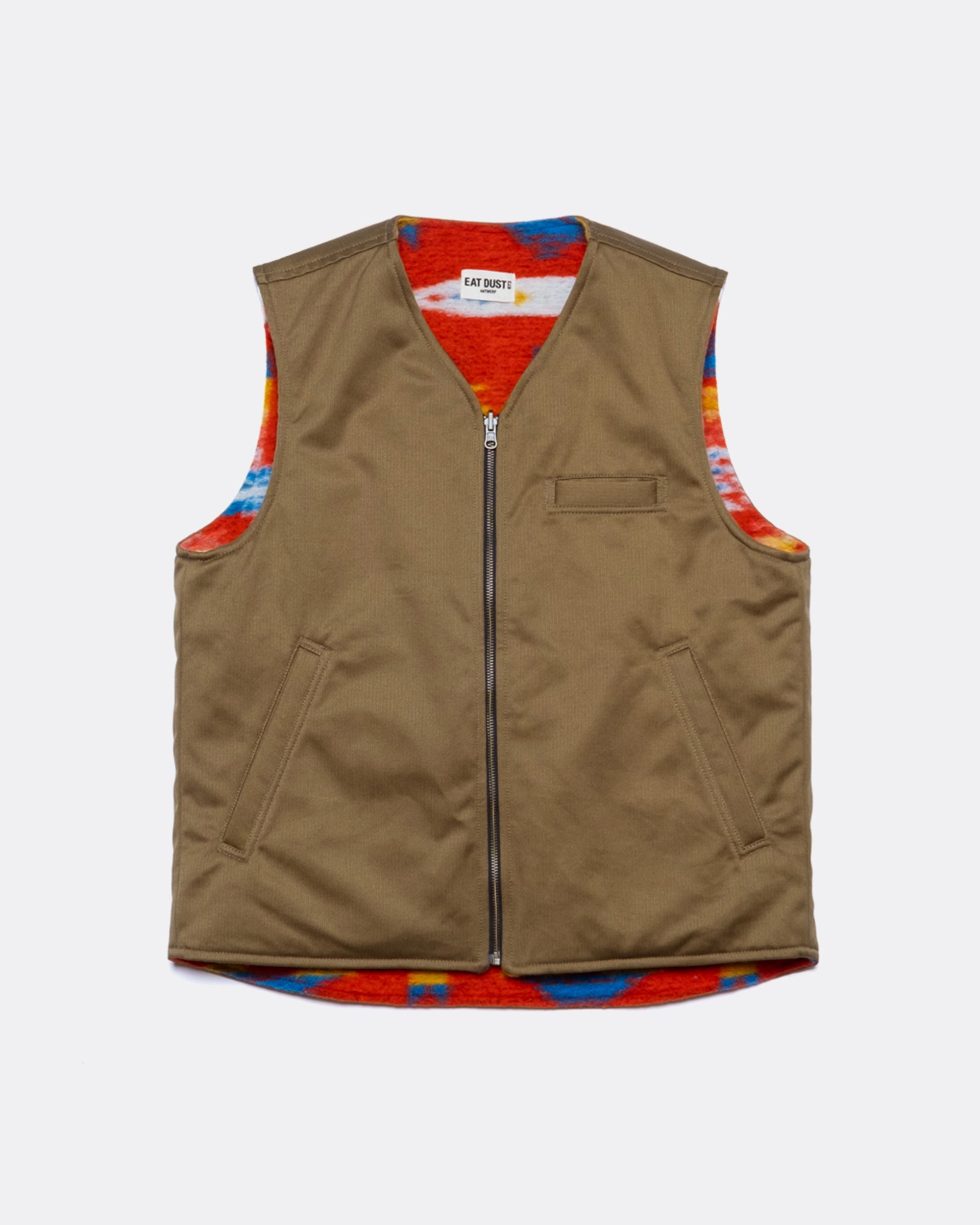 Ltd. Edition Deck Vest Joshua Wool Drap/Red Relaxed Cut Noise Reducing Fabric