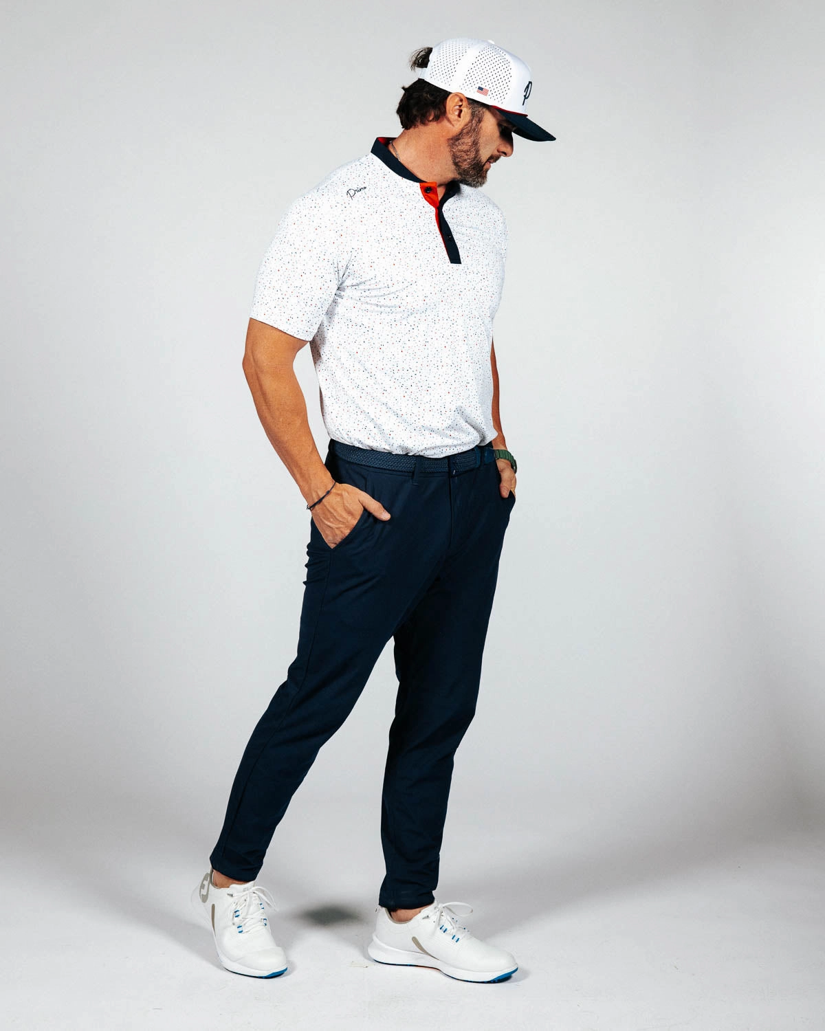 Team USA Confetti Blade Polo Layering Fashion