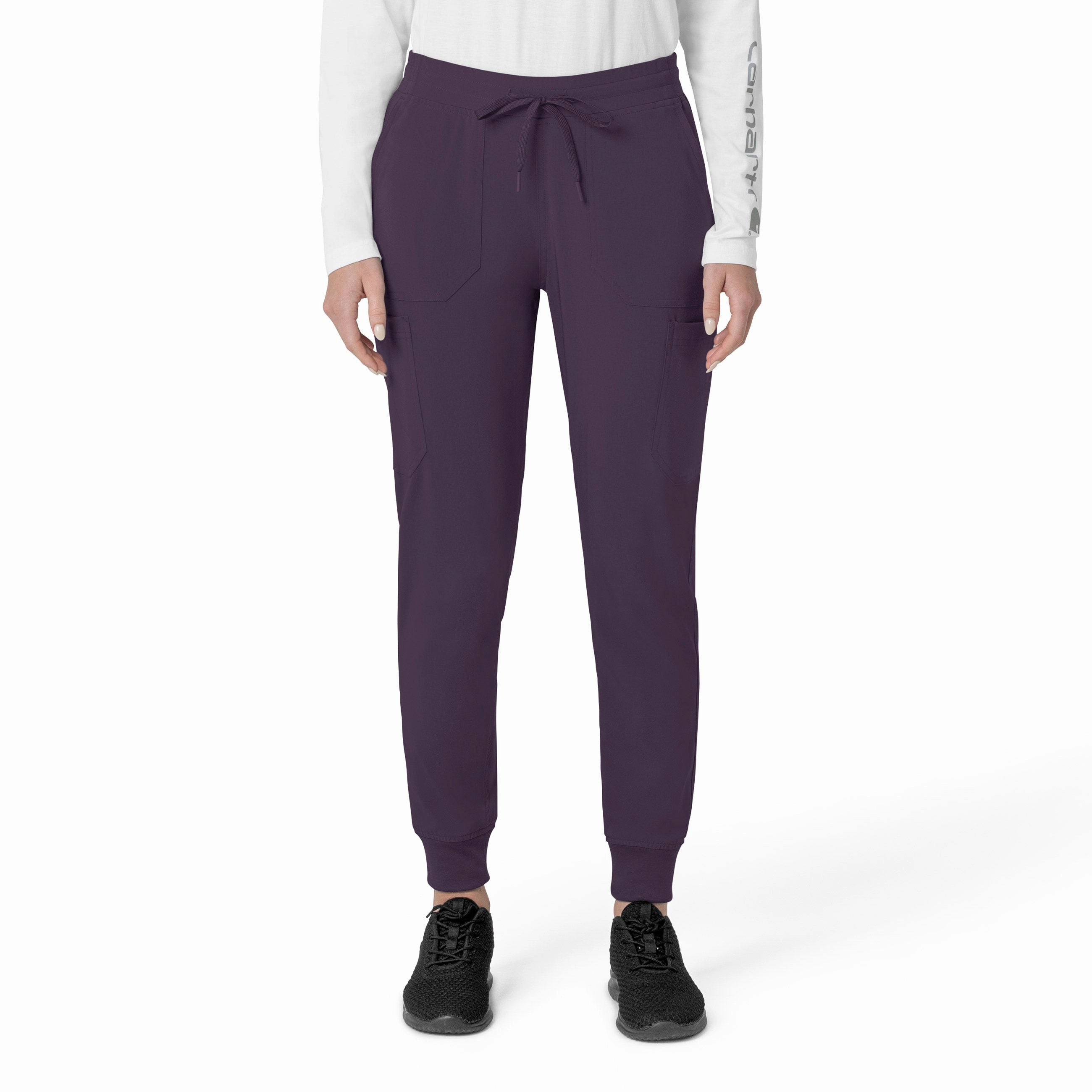 Timeless Comfort Wear Carhartt Force Cross-Flex Women's Cargo Jogger Scrub Pant - Black Plum