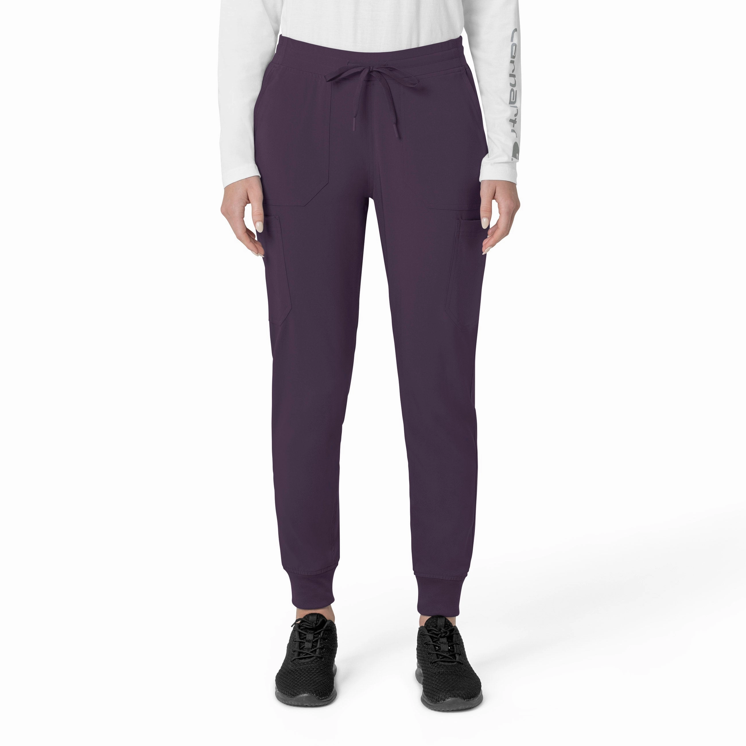 Carhartt Force Cross-Flex Women's Cargo Jogger Scrub Pant - Black Plum Unisex style
