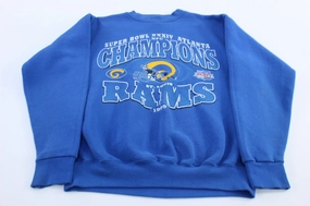 Minimal Fit Cozy And Stylish 1999 St. Louis Rams Football NFC Champions Sweatshirt