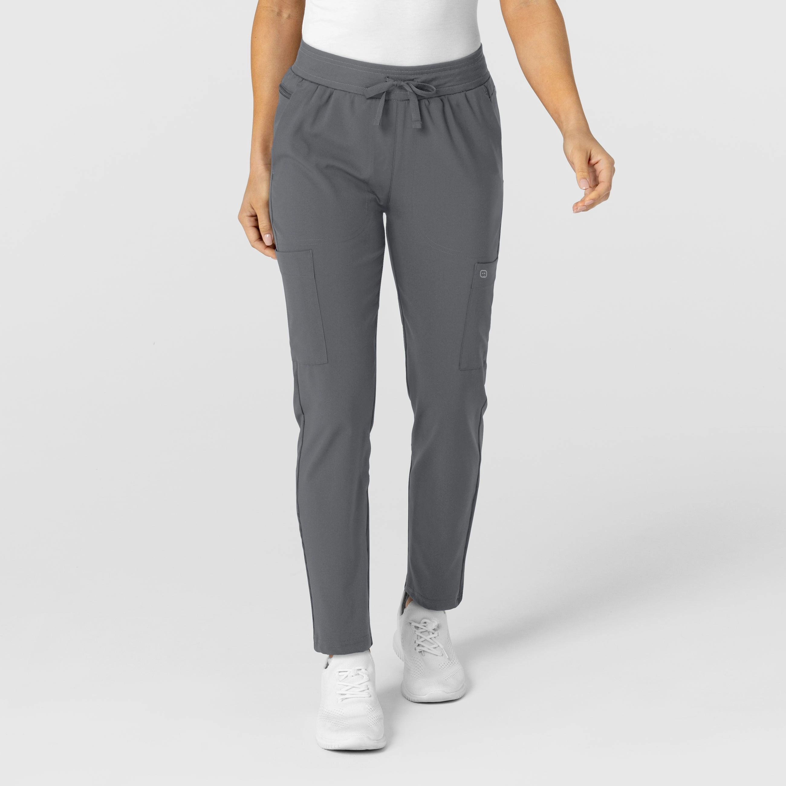 Modern Design No Ride-Up W123 Women's Flex-n-Reach Track Scrub Pant - Pewter