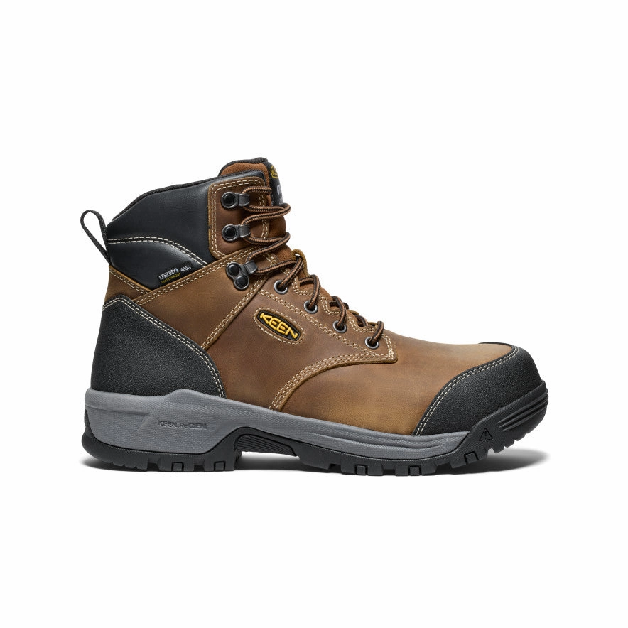 Year Round Men's Evanston 6" Insulated Waterproof Boot (Carbon Toe)  |  Bison/Black