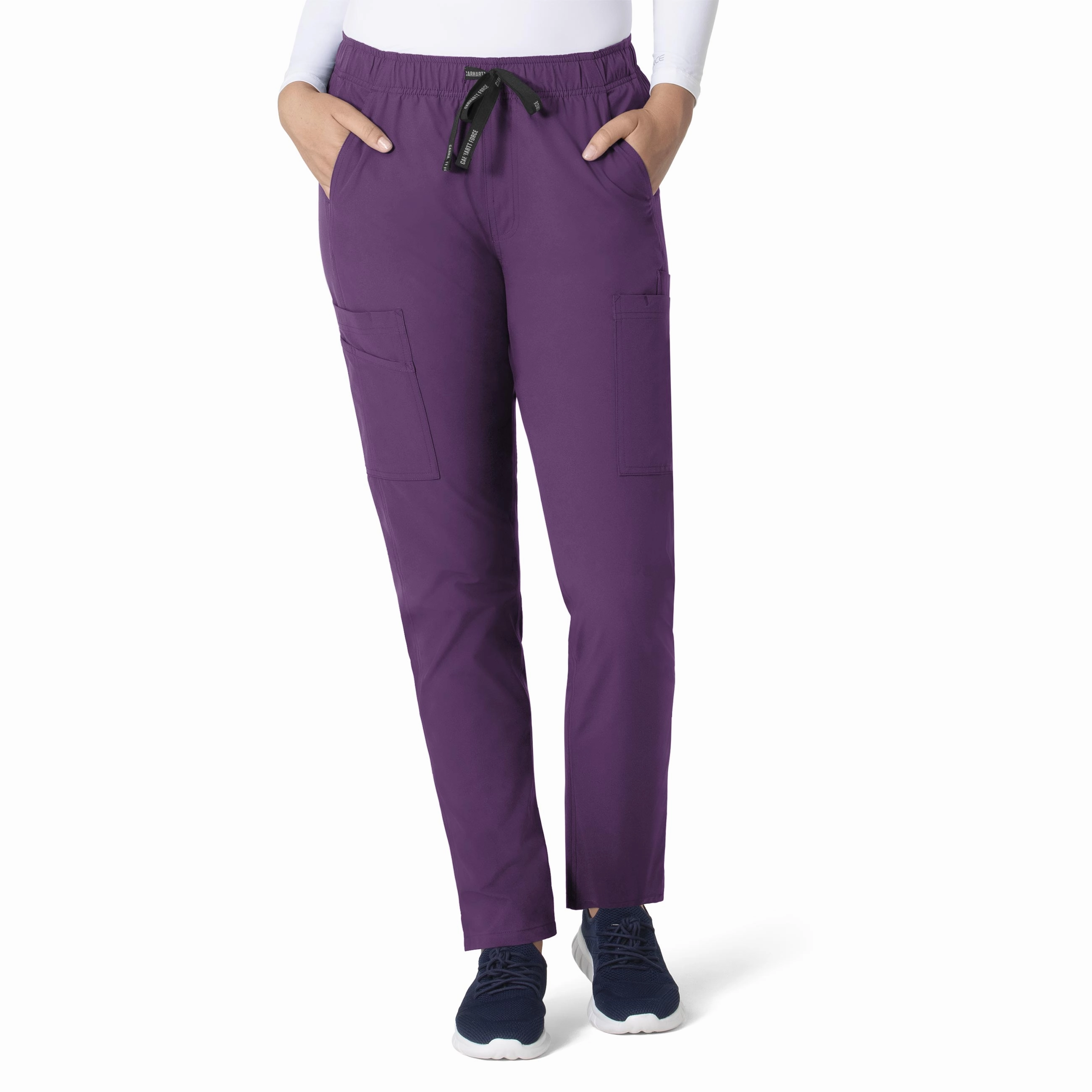 Carhartt Force Essentials Women's Straight Leg Scrub Pant - Eggplant Elastic Cuff