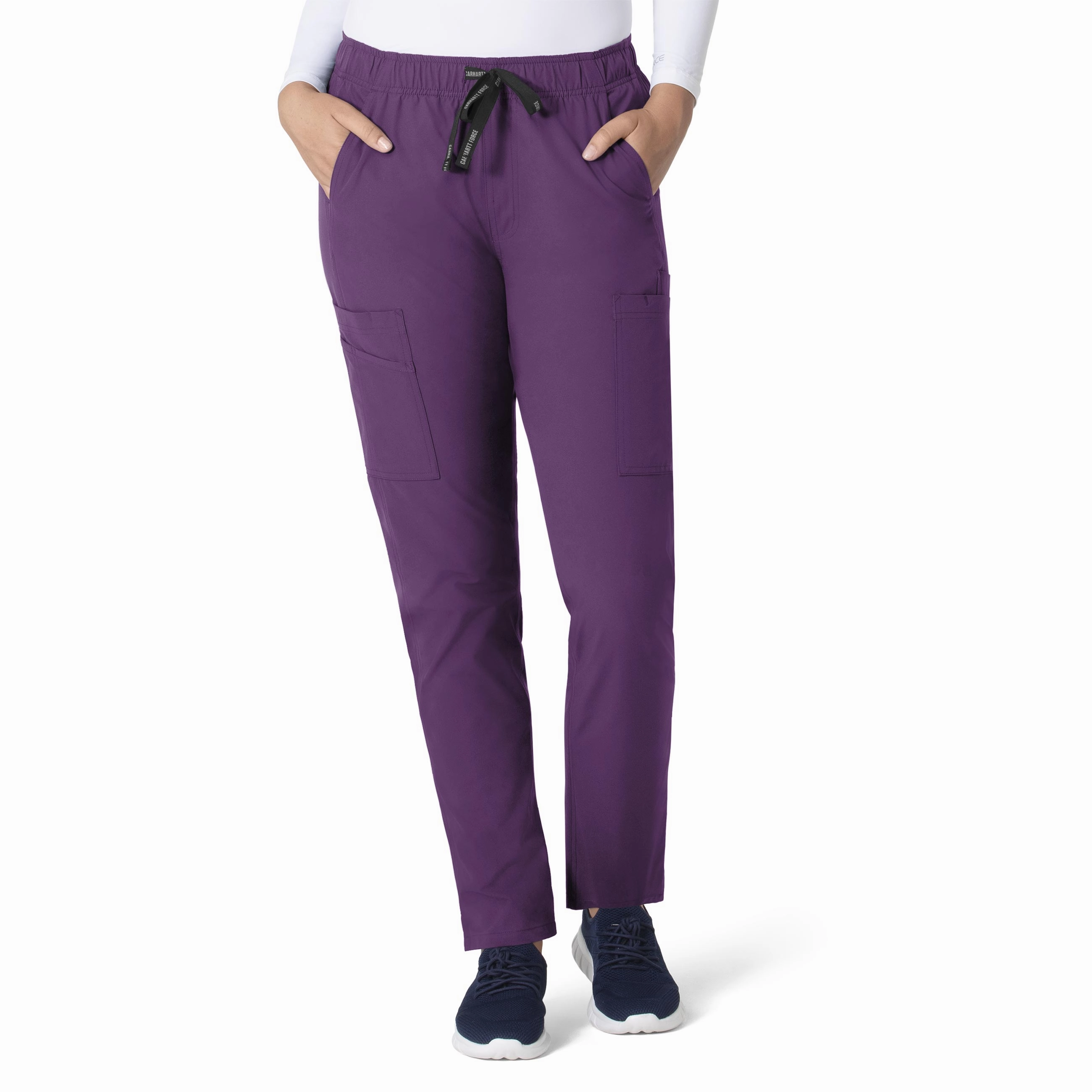 Carhartt Force Essentials Women's Straight Leg Scrub Pant - Eggplant Flexible Gusset