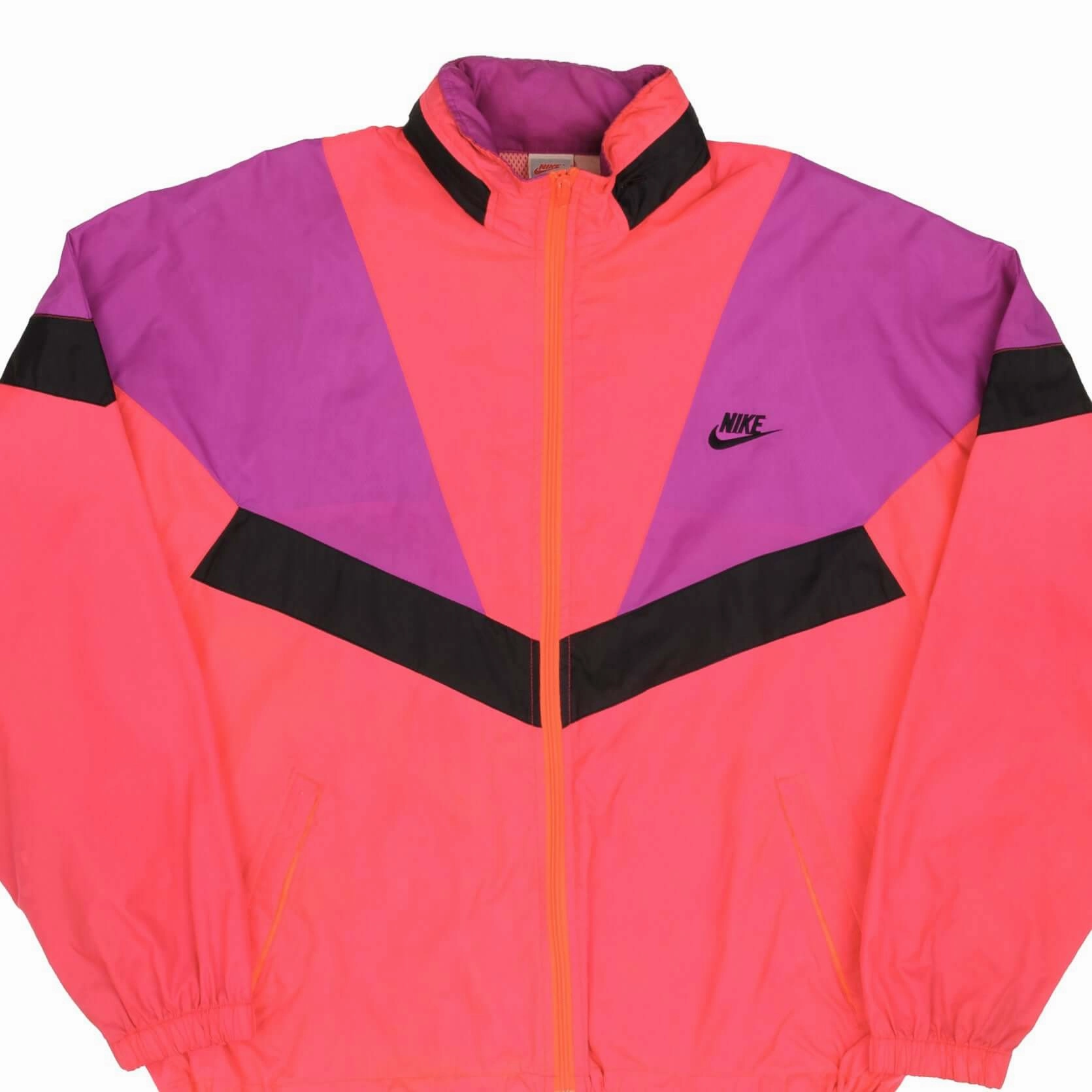Mittens Layered Insulation VINTAGE NIKE SWOOSH NEON WINDBREAKER JACKET 1980S SIZE MEDIUM