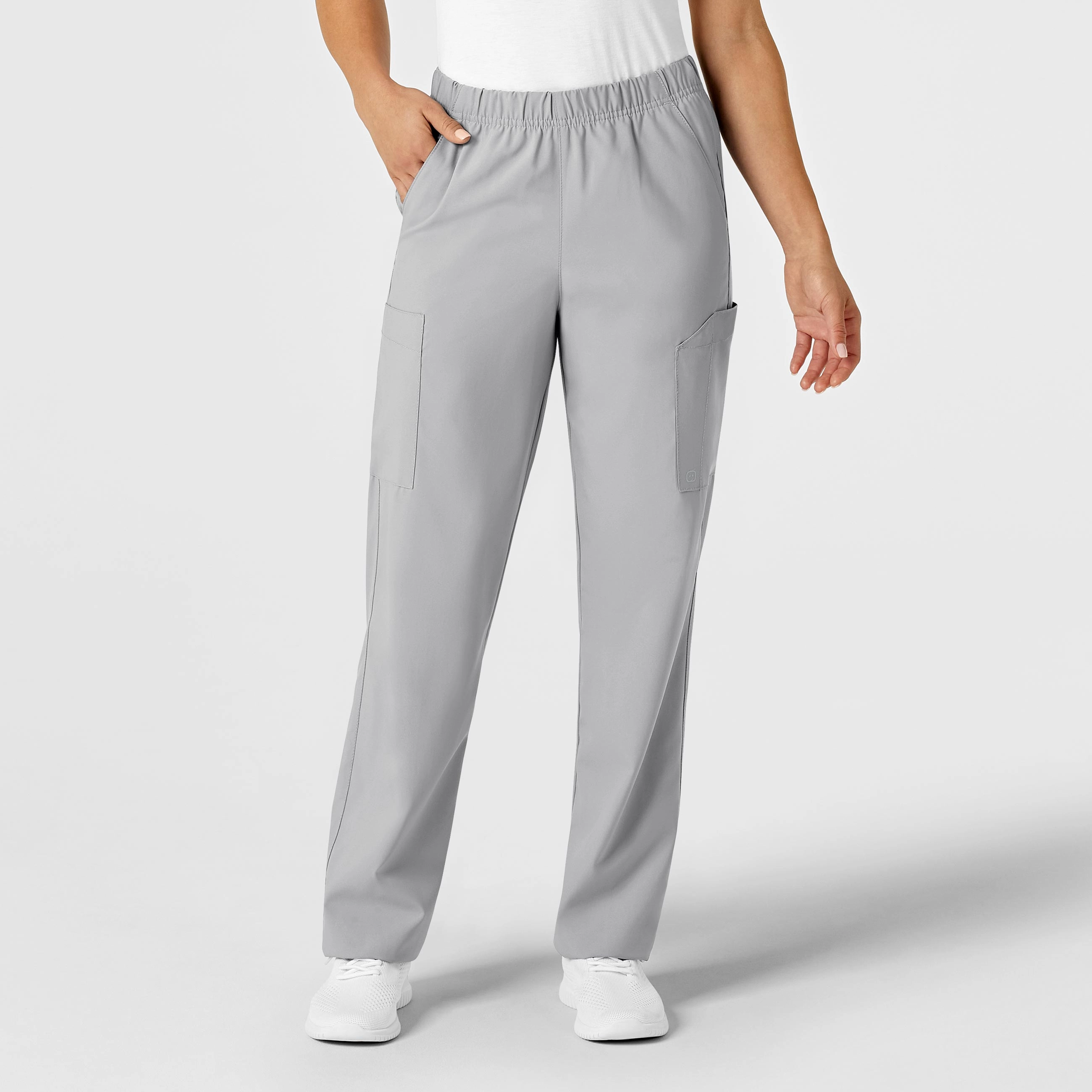 W123 Unisex Multi-Cargo Scrub Pant - Grey Non Irritating Tags Casual Must-Have